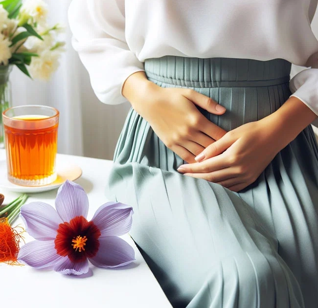 Saffron tea for menstruation
