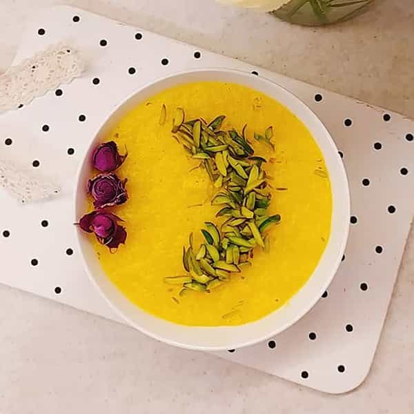 How to prepare Sholeh zard, saffron rice pudding of persian cuisine and how to design it